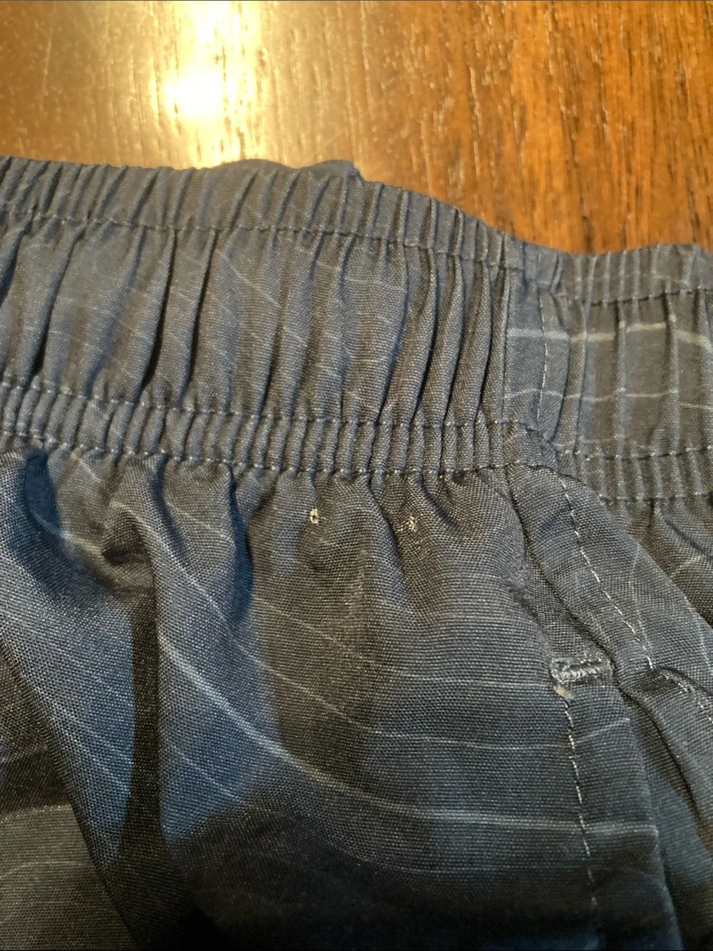 Cove Blue Swim Trunks with White Drawstring